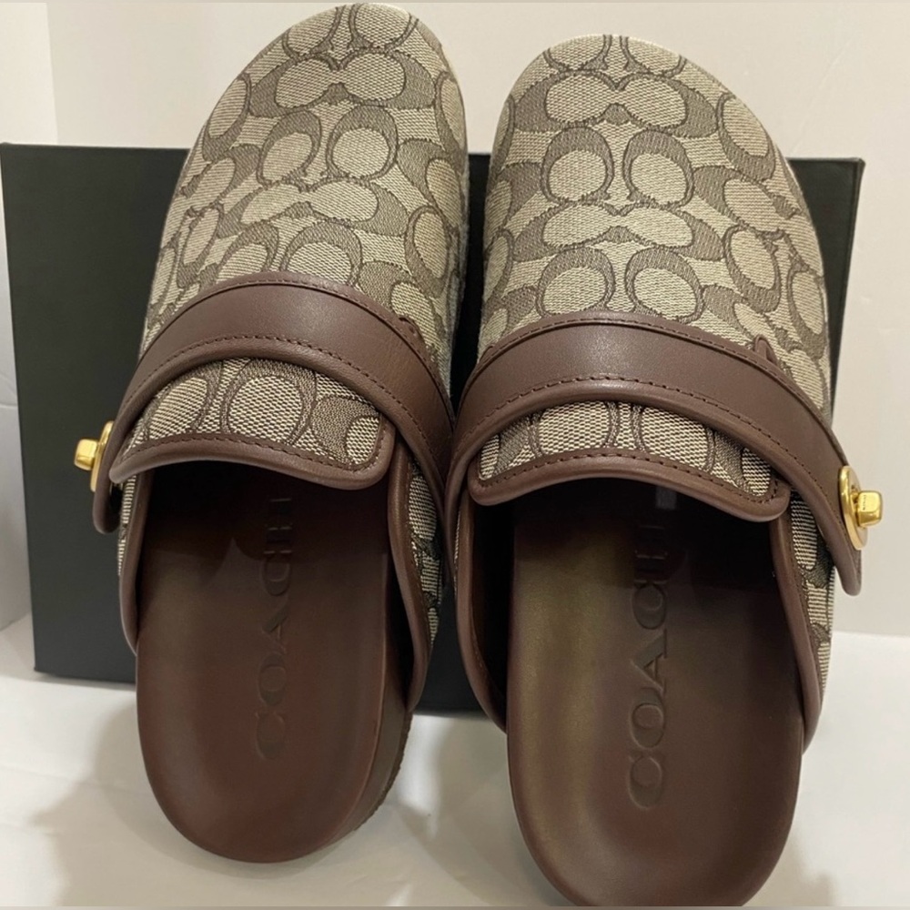 COACH⭐️ NWT✨ MENS SIGNATURE CLOGS🏷️SIZE 9 and 10 - Picture 2 of 9